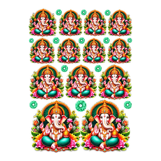 Ganeshji UV DTF Sticker (UV122) for resin art, keychains, bookmarks and DIY crafts
