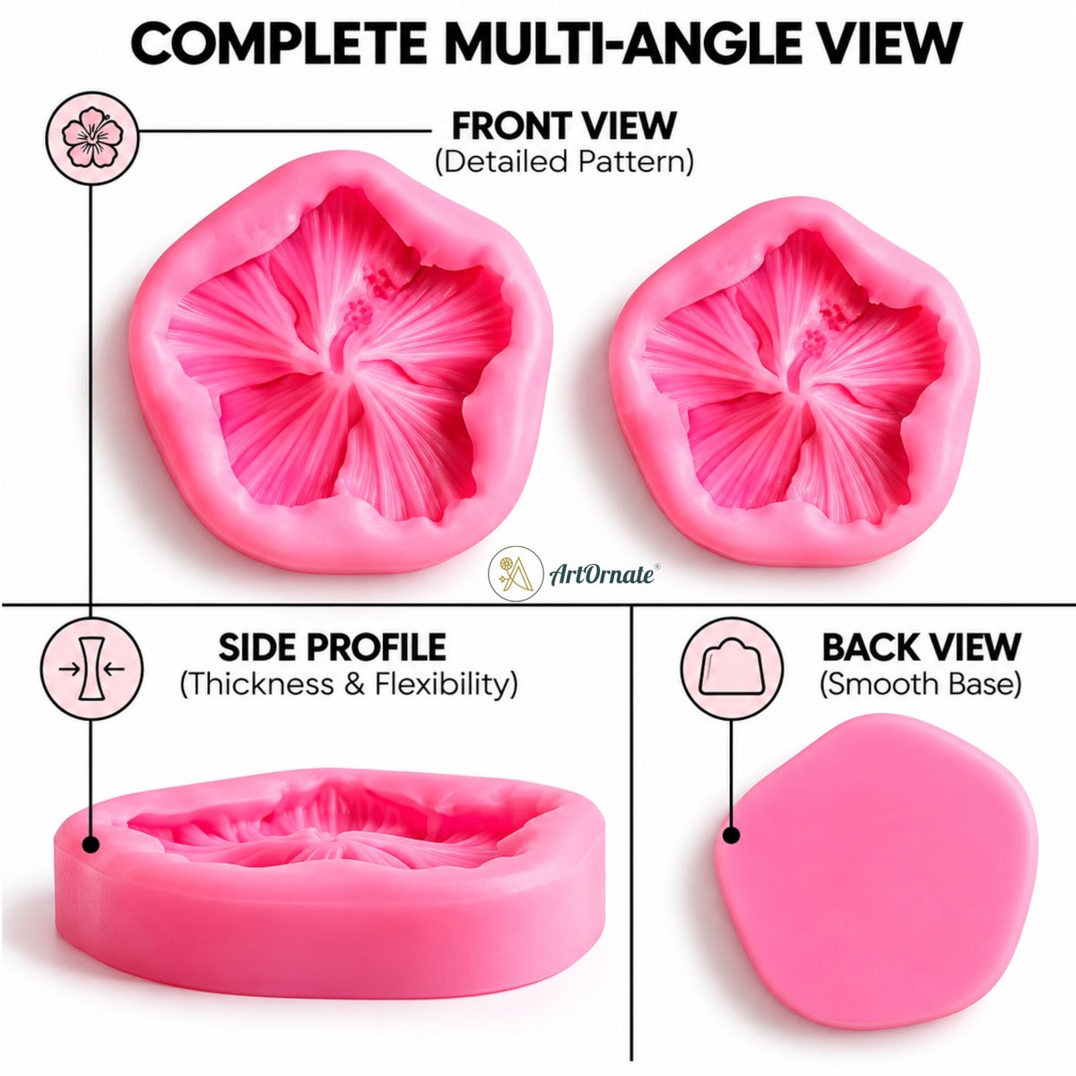 Hibiscus Flower Candle Mould