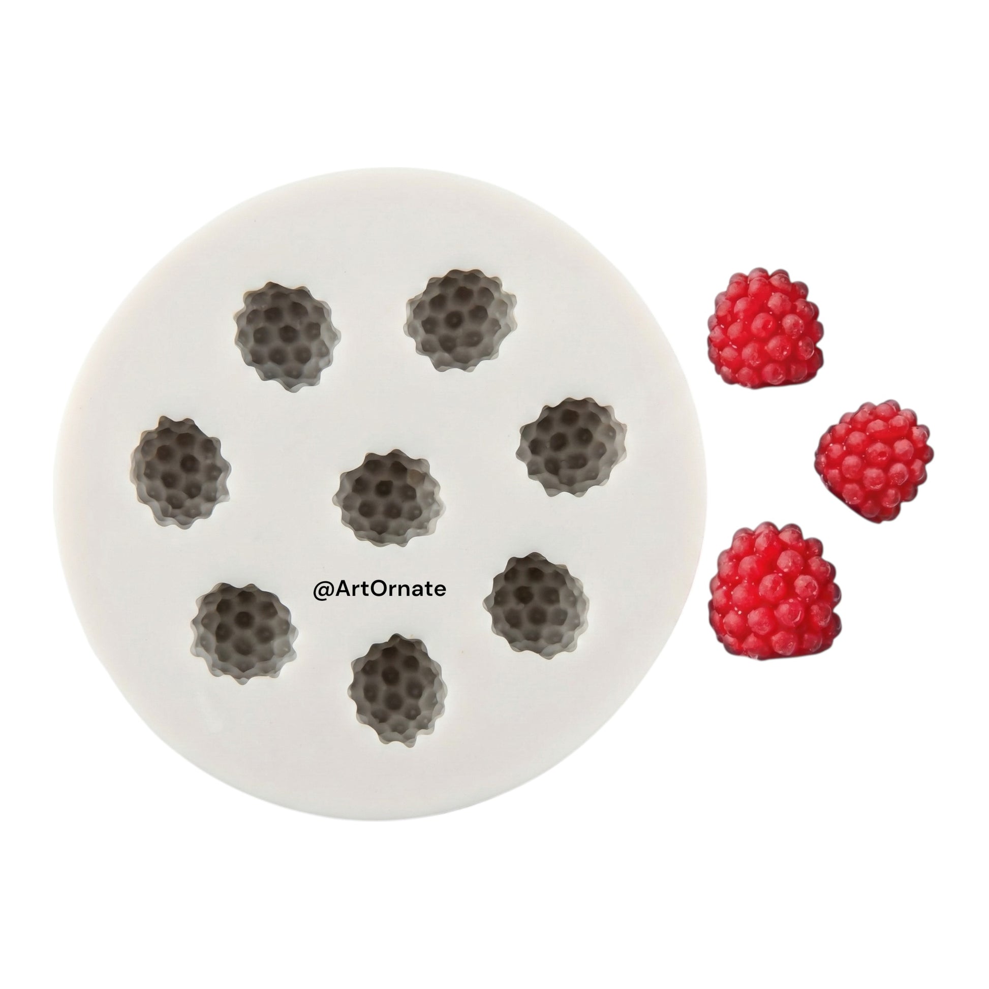 Realistic Mini Raspberry Fruit Silicone Mold for Candle Toppings, Resin Art, and Soap Decoration