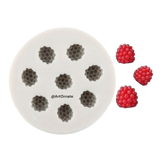 Realistic Mini Raspberry Fruit Silicone Mold for Candle Toppings, Resin Art, and Soap Decoration