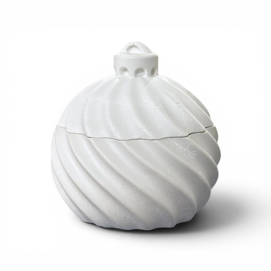 Spiral Round Concrete Candle Jar