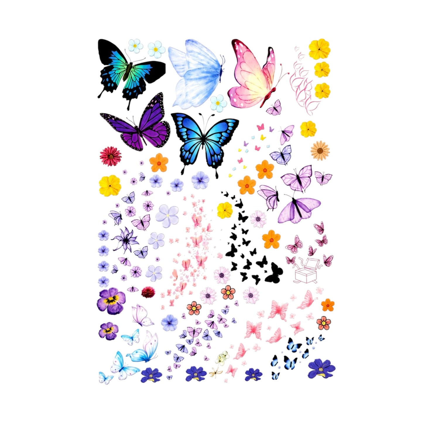 Butterfly Flower UV DTF Sticker (UV084)