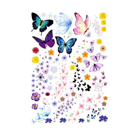 Butterfly Flower UV DTF Sticker (UV084)
