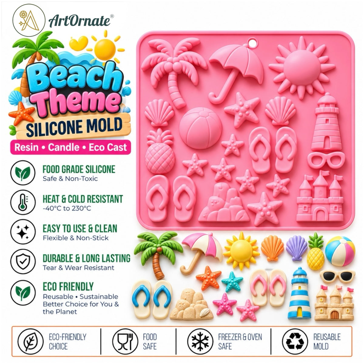 Beach Theme Silicone Mould