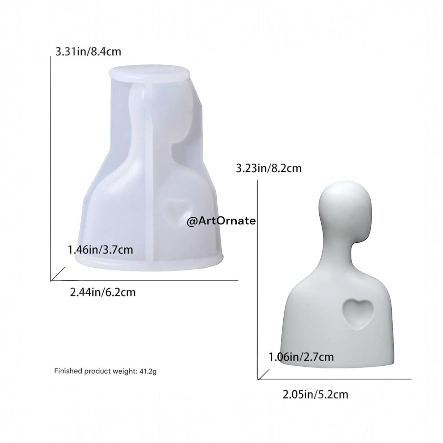 Heartful Figure Candle Silicone Mould (SM1166)