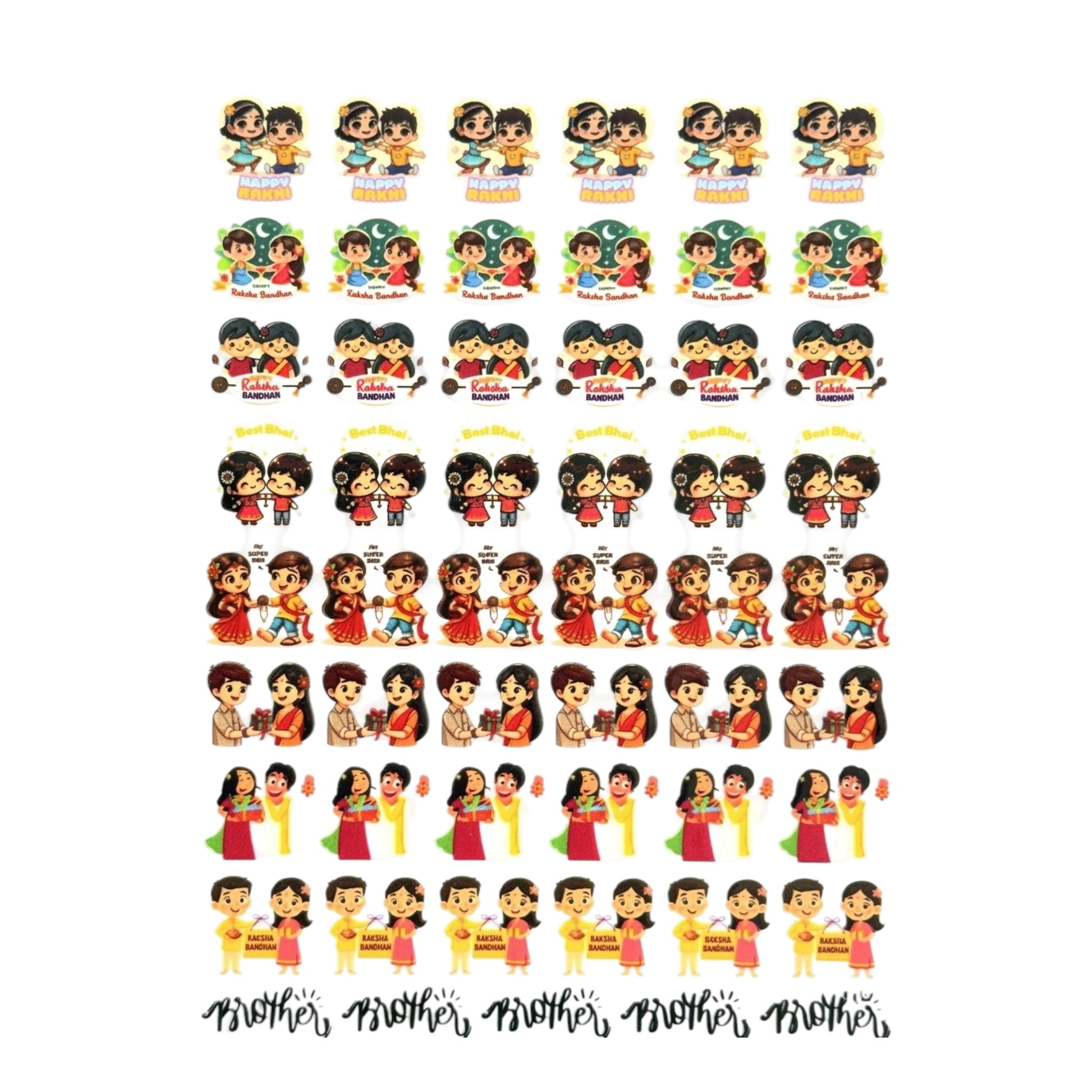 UV DTF Rakhi stickers peel off type for resin art rakhi making material India best quality festive craft supplies