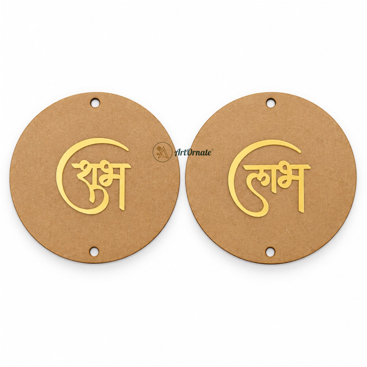 Round MDF Hanging with Shubh Labh