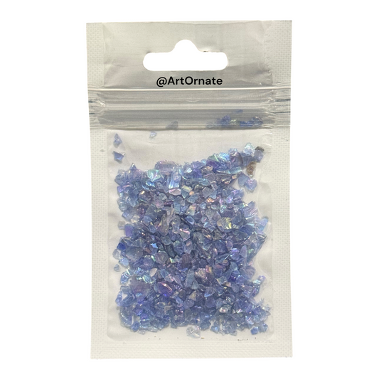 Blue Holographic Glass Granules (RBG001)