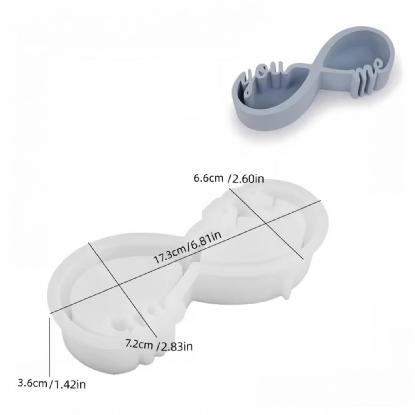 You and Me Infinity Love Candle Holder Mould