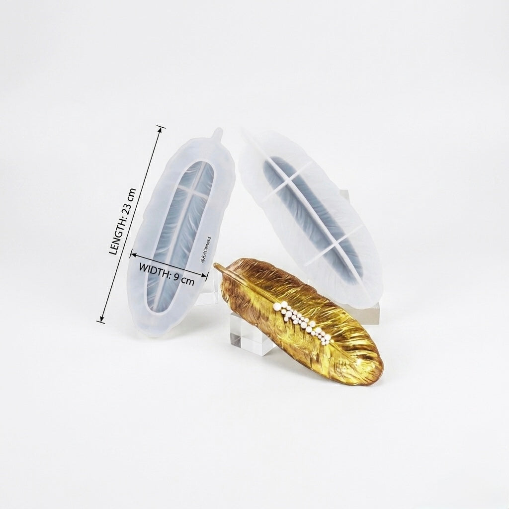 Feather Trinket Tray Silicone Mould