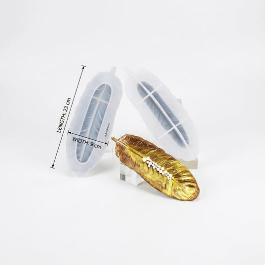 Feather Trinket Tray Silicone Mould