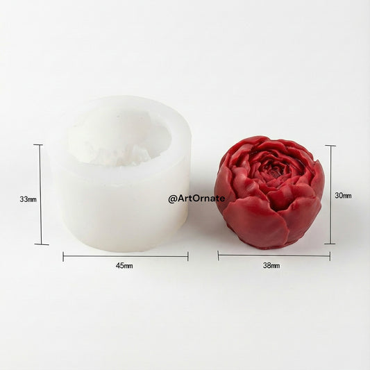 3D rose candle silicone mould for handmade floral candles, premium reusable mould for soy wax, paraffin wax and luxury candle making in India