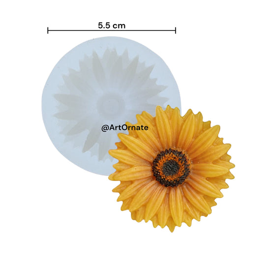 Sunflower candle silicone mould for handmade floral candles, reusable flexible mould ideal for soy wax, paraffin wax and decorative candle making