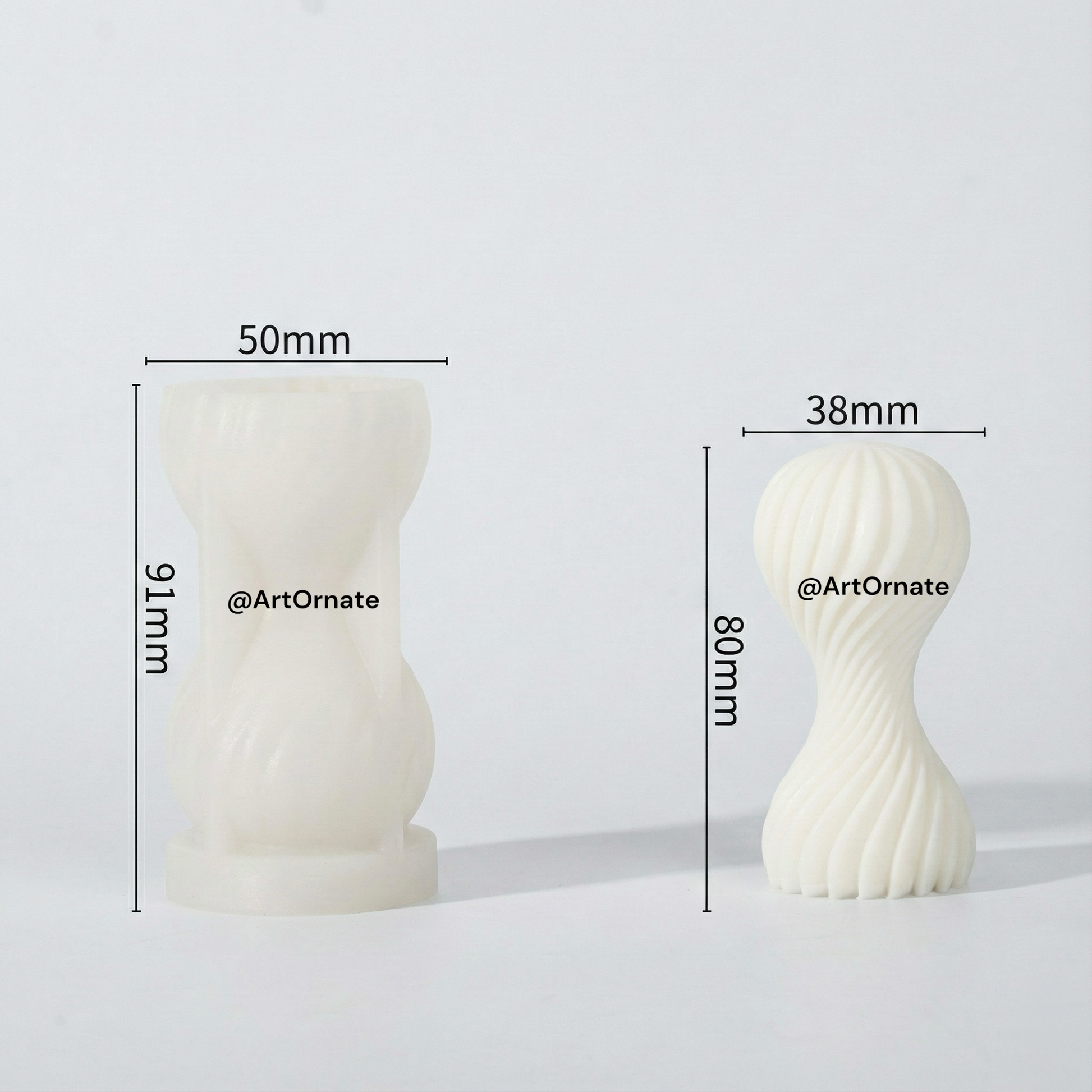 Spiral wave candle silicone mould for modern handmade candles, premium reusable mould for soy wax and paraffin preferred by professional candle artists across India