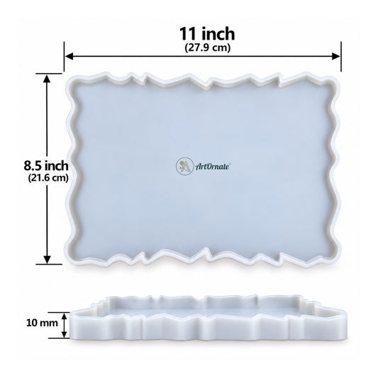 11 x 8.5 inch Rectangle Agate Silicone Mould