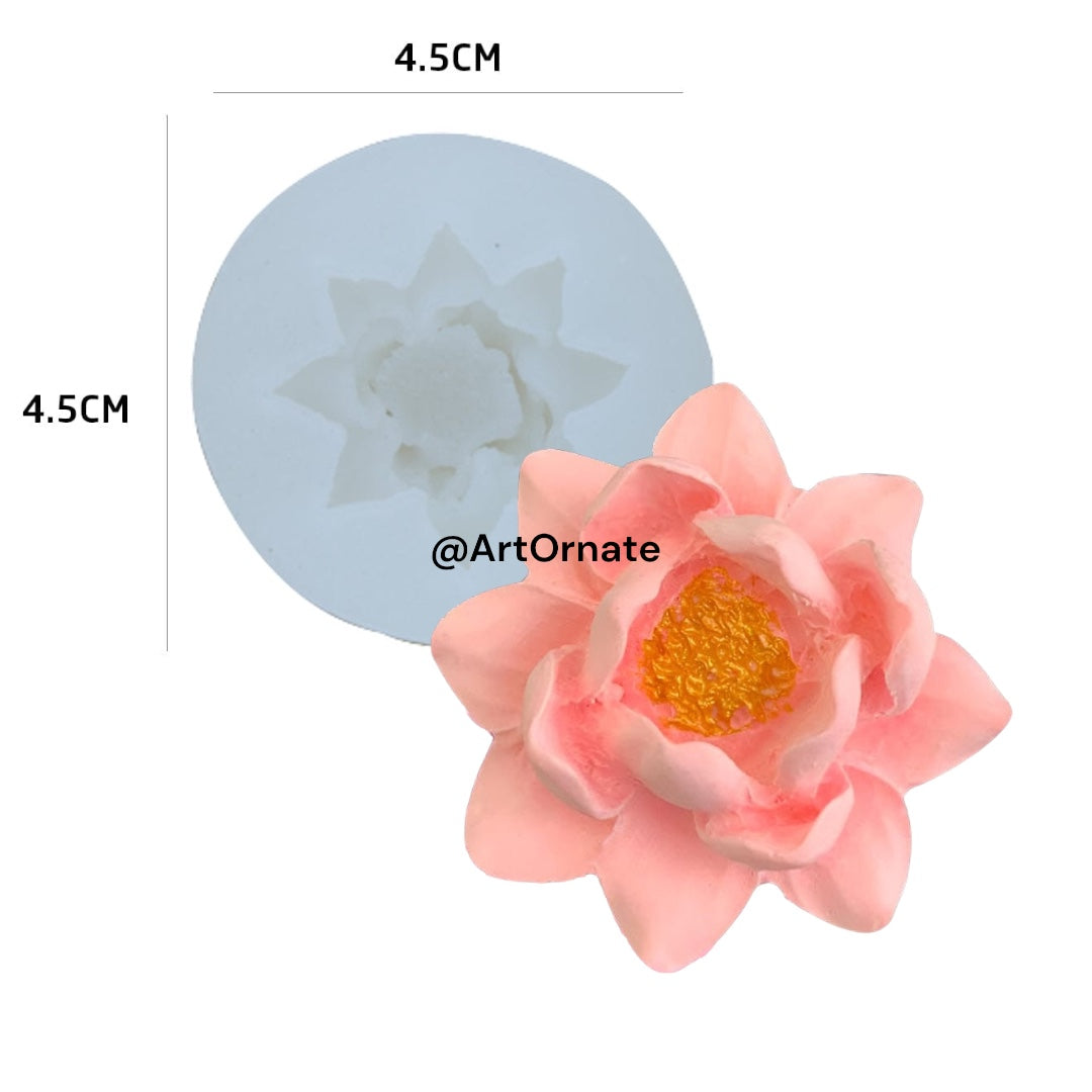 Lotus candle silicone mould for handmade candle making, premium flexible mould used by professional candle artists in India