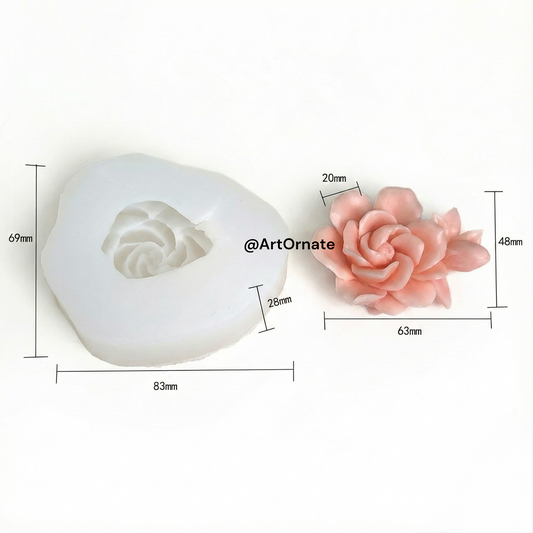 Rose flower candle silicone mould for handmade candle making, premium flexible mould used by professional candle artists in India