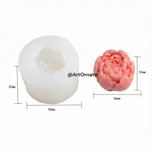 Rose floral candle silicone mould for soy wax and paraffin candles, perfect for creative candle artists across India