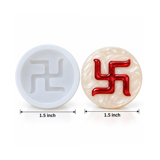 1.5 inch Swastik Silicone Mould