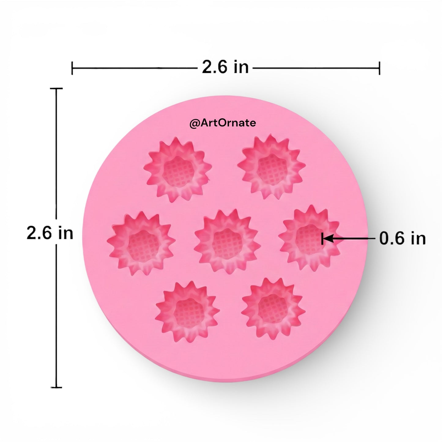 Sunflower candle silicone mould for candle making and resin art, compatible with soy wax, epoxy resin and pigments in India