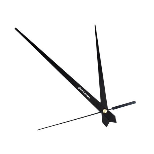 Straight Black Clock Hands - Medium