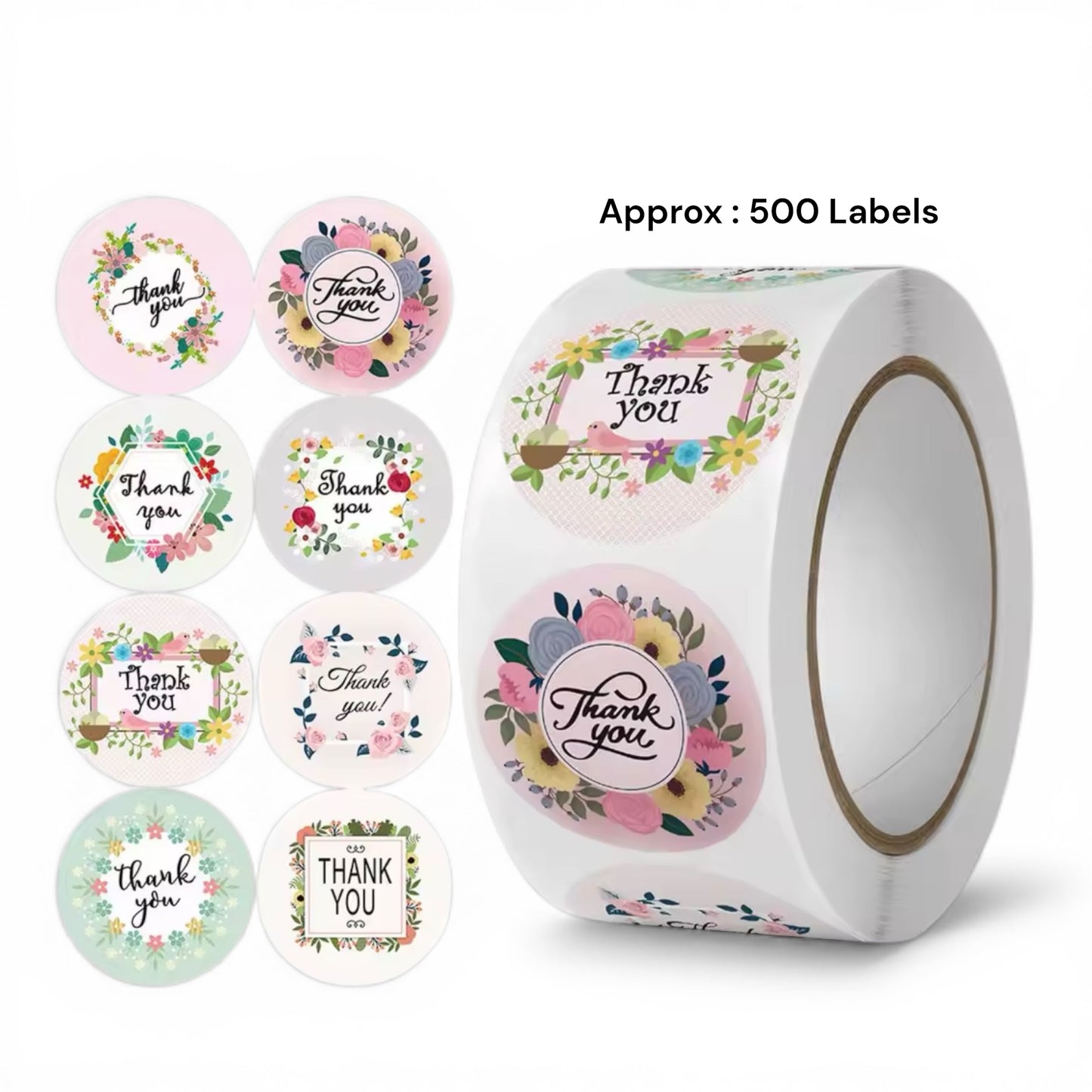 Premium thank you stickers for resin art and candle making supplies in Ahmedabad India small business packaging