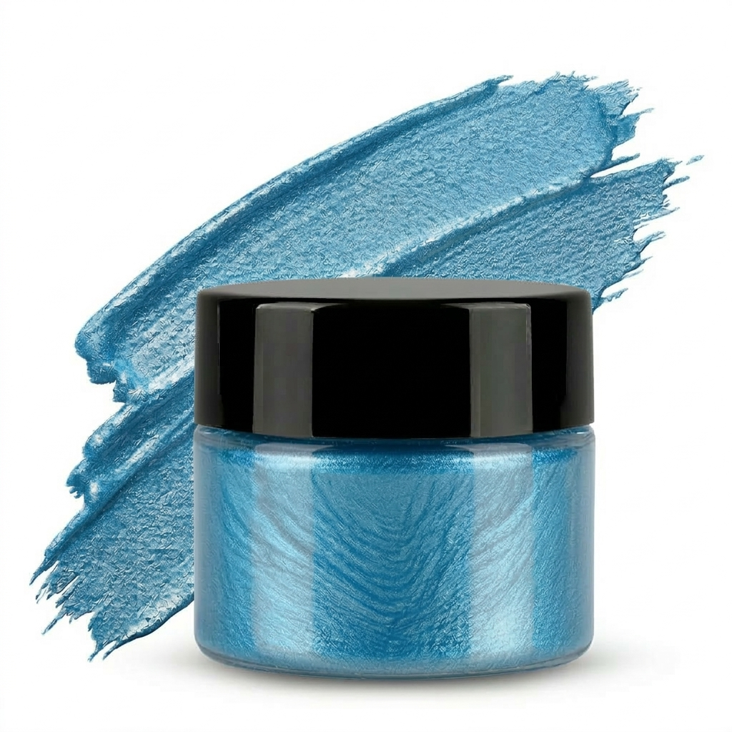 ArtOrnate pearl sky blue metallic paste pigment for resin art and epoxy casting – bright sky blue metallic shimmer pigment for resin jewellery, coasters, trays and decorative resin craft projects used by resin artists across India