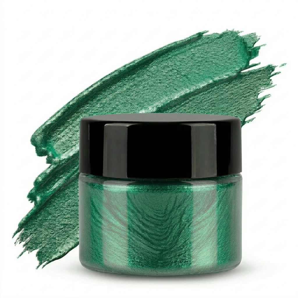 ArtOrnate pearl dark green metallic paste pigment for resin art and epoxy casting – deep emerald green metallic shimmer pigment for resin jewellery, coasters, trays and decorative resin craft projects used by resin artists across India
