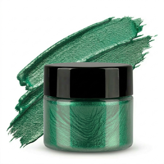 ArtOrnate pearl dark green metallic paste pigment for resin art and epoxy casting – deep emerald green metallic shimmer pigment for resin jewellery, coasters, trays and decorative resin craft projects used by resin artists across India