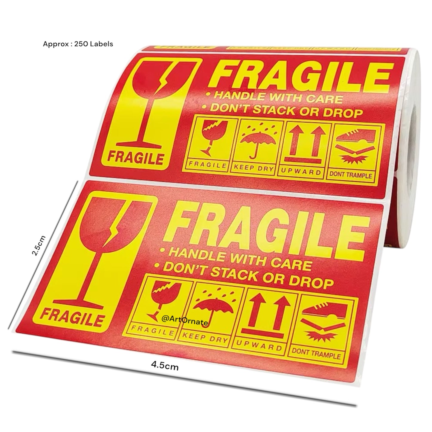 Shipping Instructions & Fragile Warning Stickers  - B