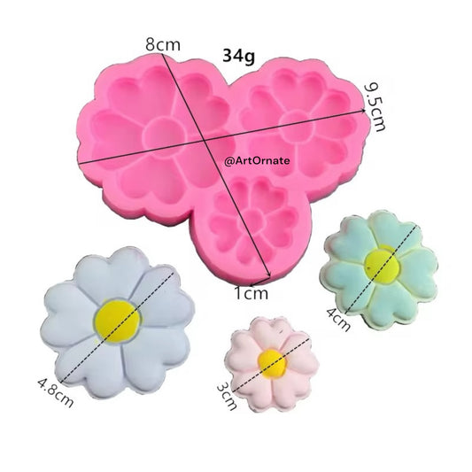 3 in 1 Flower Silicone Mould (35A-42)