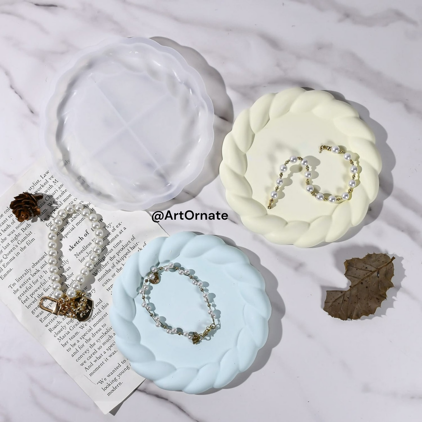Twisted Oval Tray Silicone Mould (SM1307)
