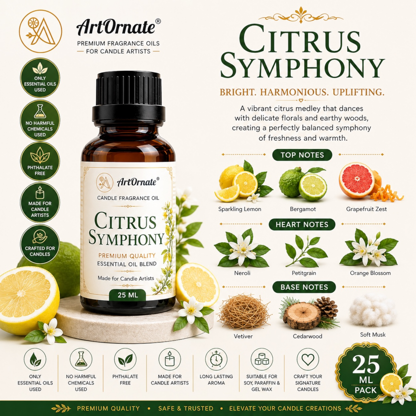 Citrus Symphony Candle Fragrance Oil