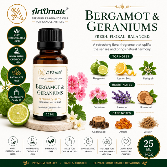 Bergamot & Geraniums Candle Fragrance Oil