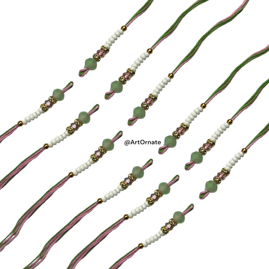 Premium Resin Rakhi Threads - Essential for Resin Artists  (6 Pair : I)