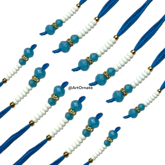 Premium Resin Rakhi Threads - Essential for Resin Artists  (6 Pair : Q)