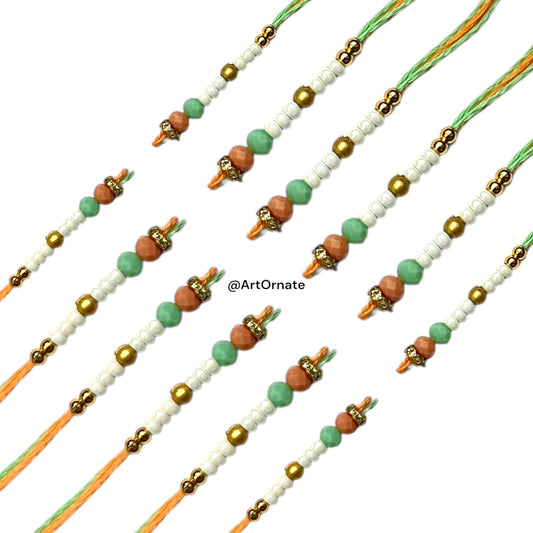 Premium Resin Rakhi Threads - Essential for Resin Artists  (6 Pair : R)