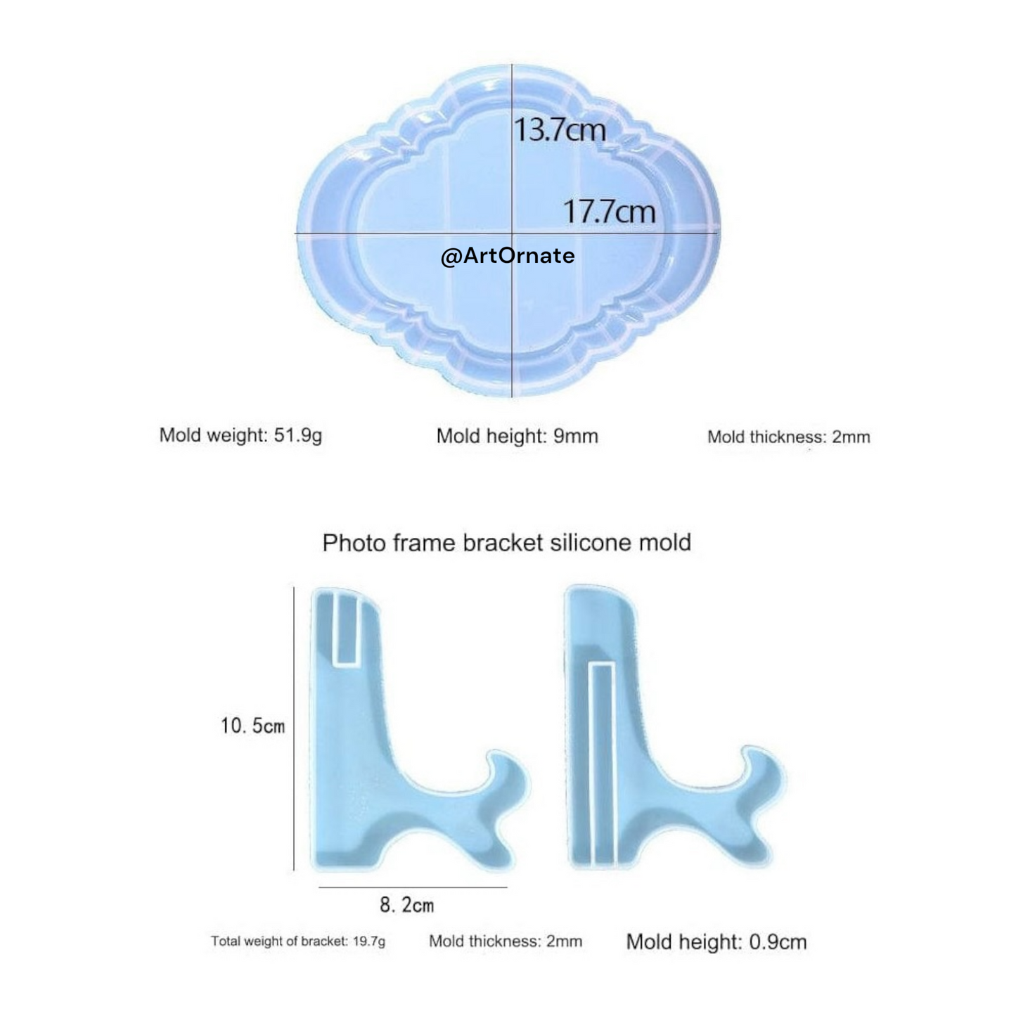 Photo Frame Silicone Mould (SM0489)