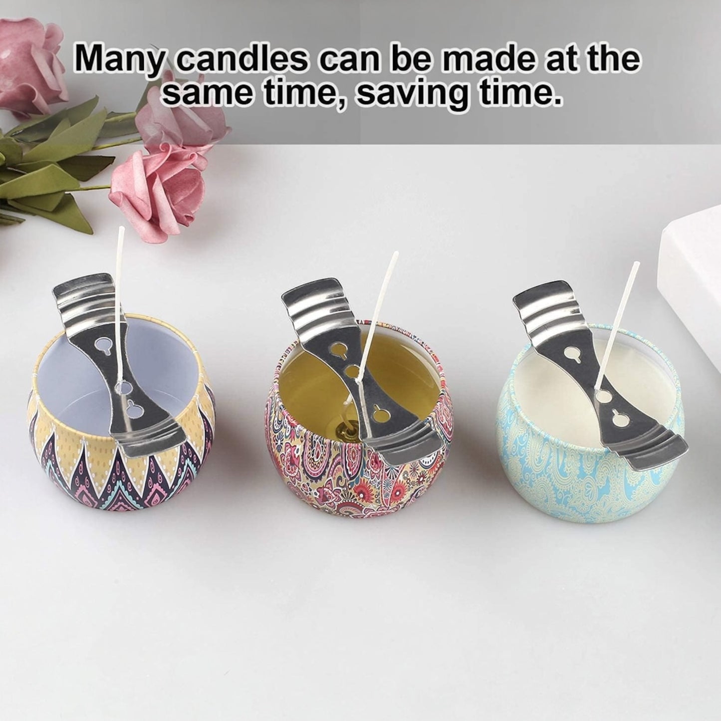 Premium Metal Wick Holder – Reusable Candle Wick Centering Tool for Candle Making in India