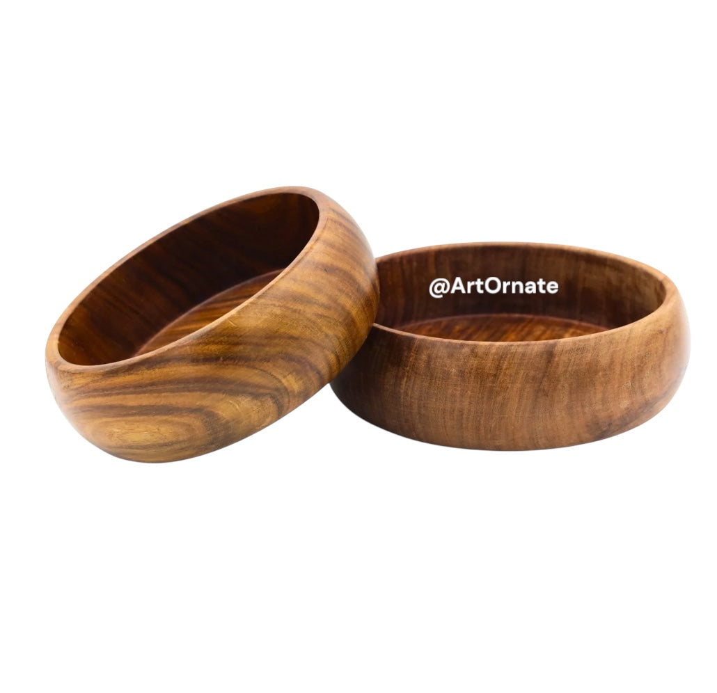 Natural Wooden Candle Bowl- Curved Round – Handmade Rustic Bowl for Pearl sand, Soy, Beeswax & Paraffin Candle Making