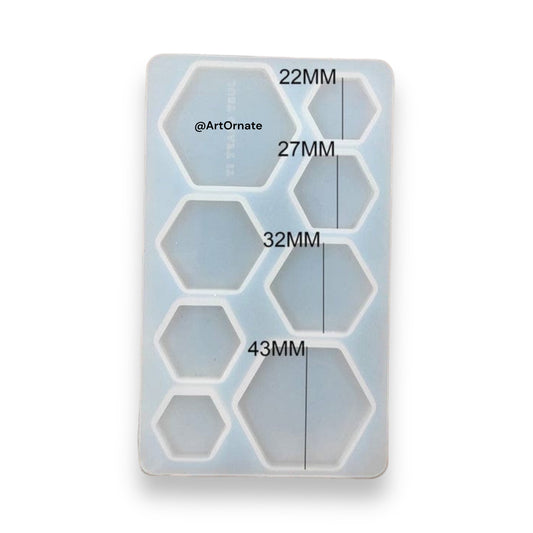 8 Cavity Hexagon Silicone Mould