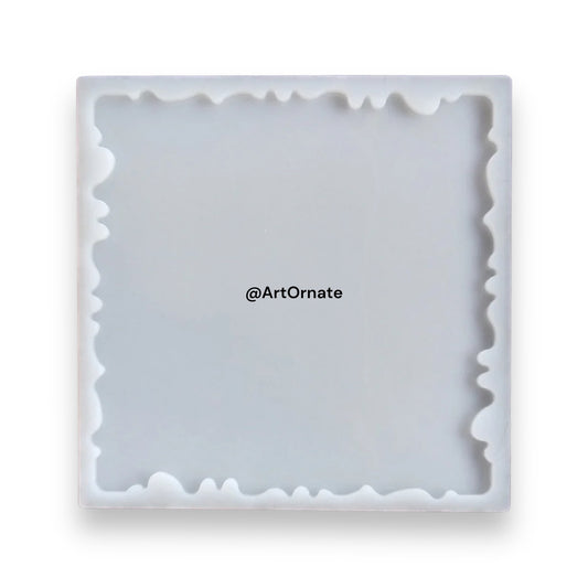 8 inch Square Agate / Zigzag Silicone Mould