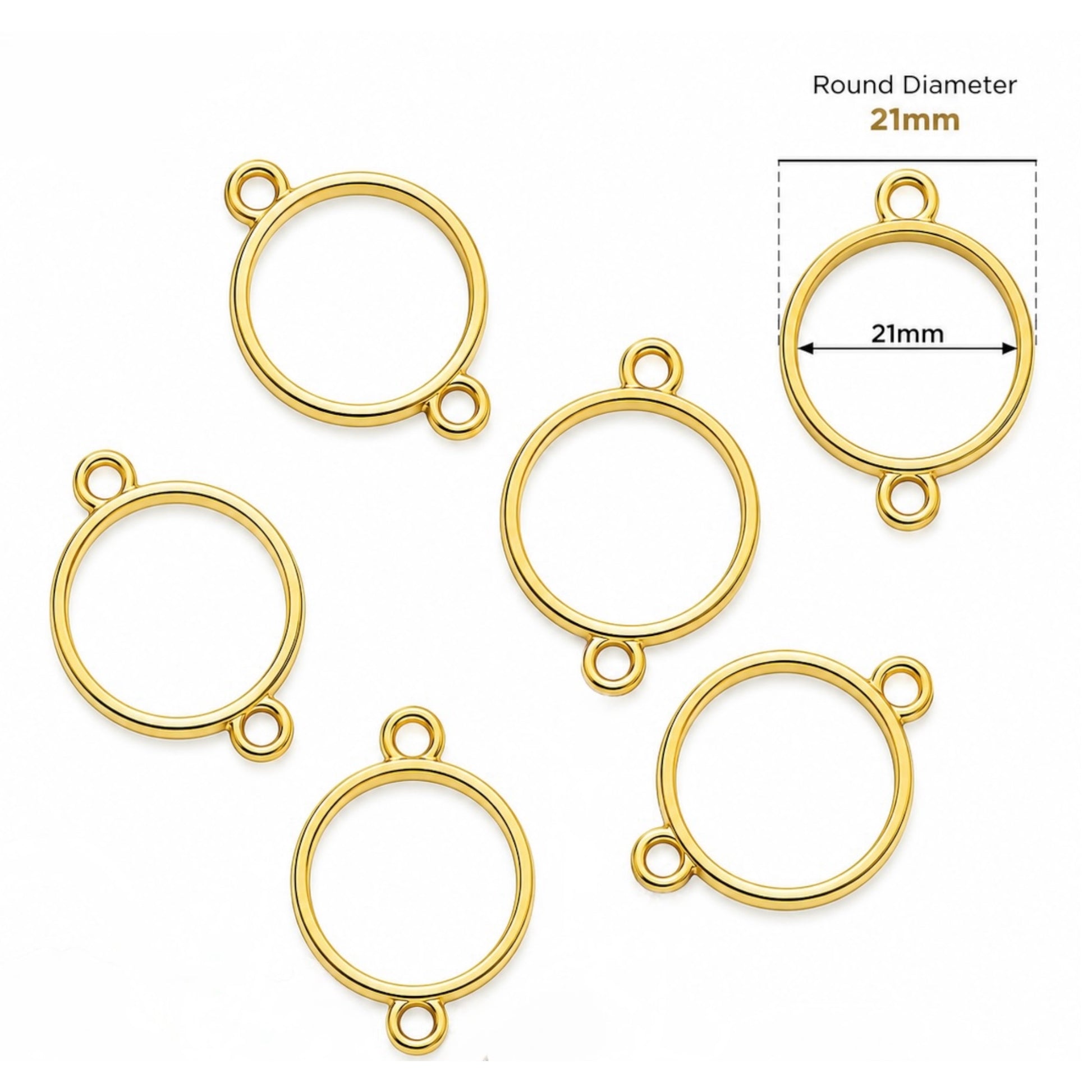 Round Rakhi Bracelet Bezel 21mm Gold Connector for UV Resin, Epoxy Resin Rakhi Making, Resin Bracelet DIY Jewellery, Handmade Rakhi Craft Supplies by ArtOrnate