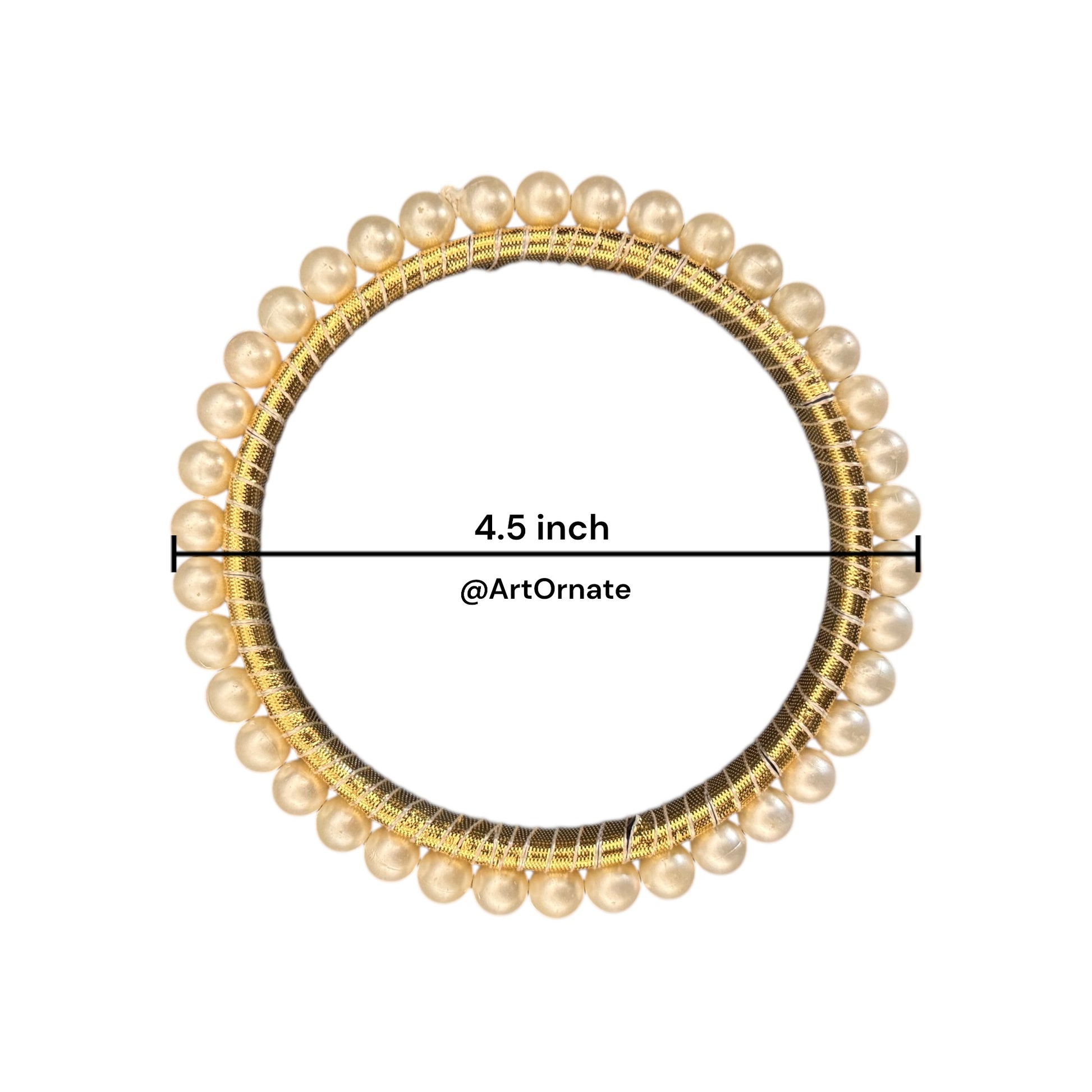 Pearl Embellishment Ring for Resin Pooja Thali and Diya Making – High-Quality Resin Art Material by ArtOrnate India