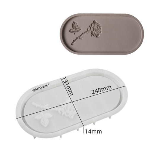 Rose Curved Trinket Tray Mould