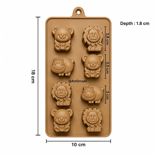 Buy cute animal theme silicone candle moulds online India wholesale price. Durable 3D animal shapes for professional candle making business supplies