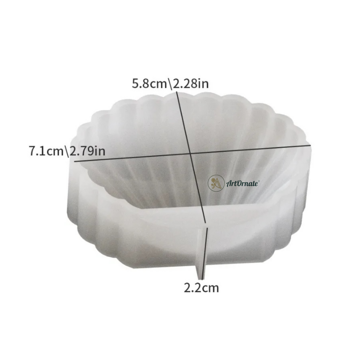 Shell Candle Silicone Mould - small
