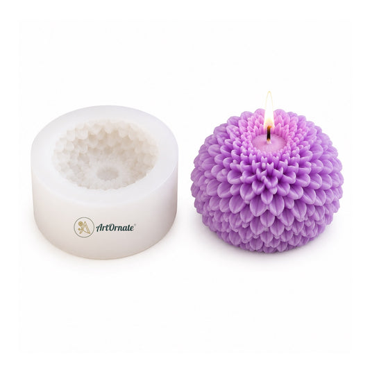Small Dahlia Flower Candle Mould (IMH0335)
