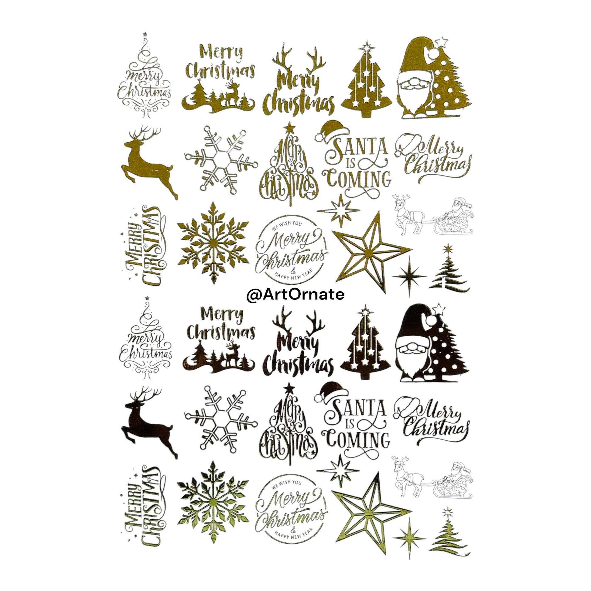 Christmas Stickers for Resin Art in India