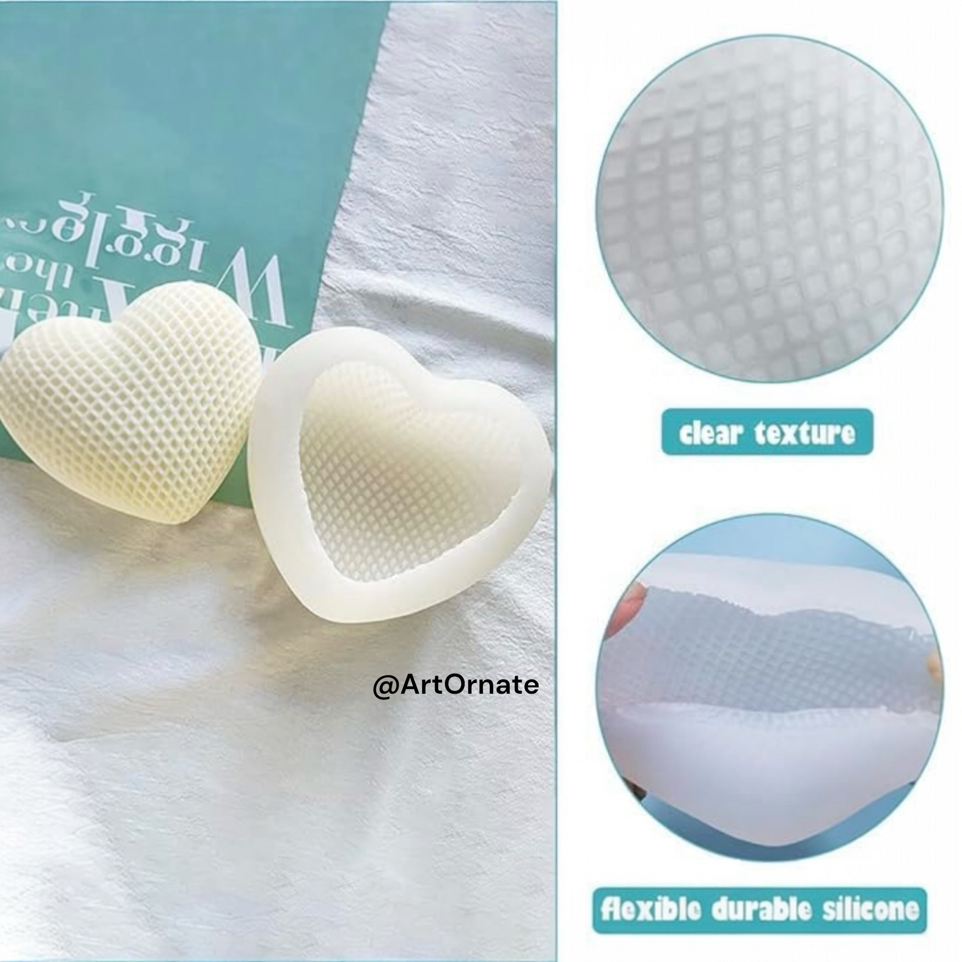 Best Textured Heart Silicone Mould for Professional Candle Makers – Buy Candle Making Supplies and Moulds